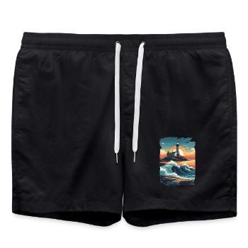 Phare - Short de bain - noir - Devant - AI Model Male 185 light (185cm)