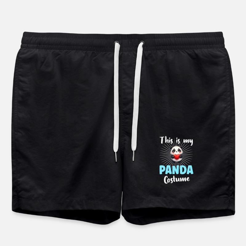 Panda Pandabär - Badeshorts - Schwarz
