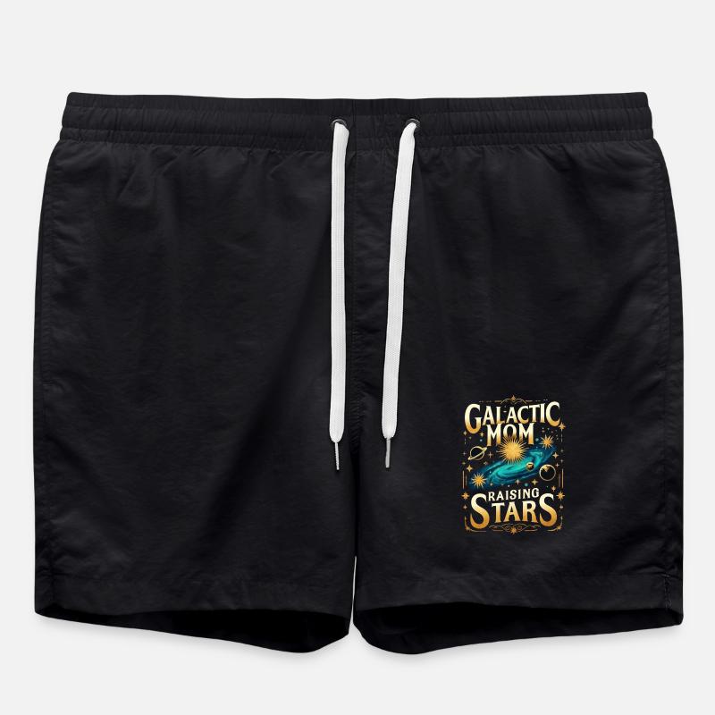 Galactic Mom Raising Stars - Swim Trunks - black