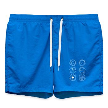 Aircraft Instruments - Swim Trunks - cobalt blue - Front
