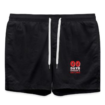 00 Tage Ohne Dad Witze - Badeshorts - Schwarz - Vorne - AI Model Male 185 light (185cm)