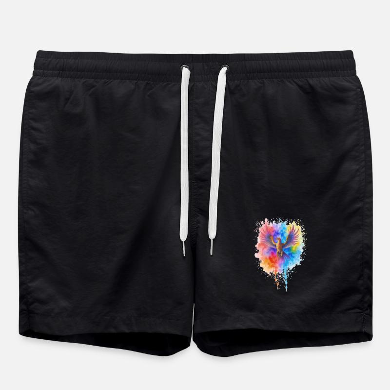 Phénix aquarelle précipité - Short de bain - noir