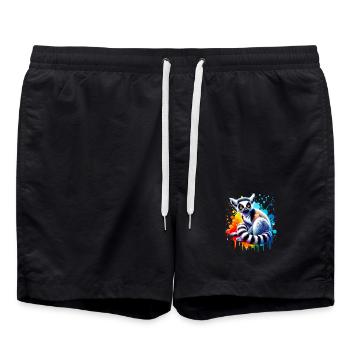 Lémurien - Short de bain - noir - Devant - AI Model Male 185 light (185cm)