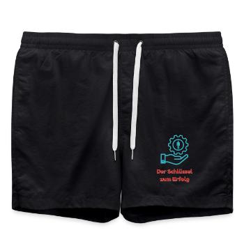 Der Schlüssel zum Erfolg - Badeshorts - Schwarz - Vorne - AI Model Male 185 light (185cm)