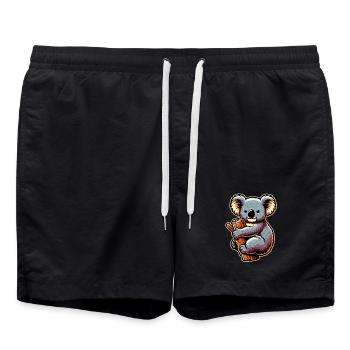 Koala - Swim Trunks - black - Front - AI Model Male 185 light (185cm)