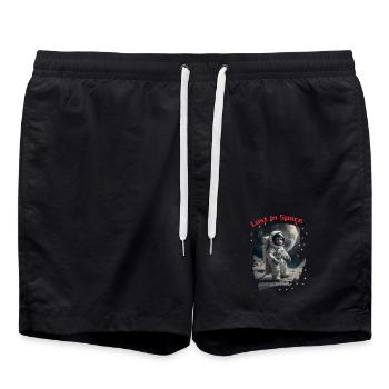 Perdu dans l’espace - Monkey en tant qu’astronaute - Short de bain - noir - Devant - AI Model Male 185 light (185cm)