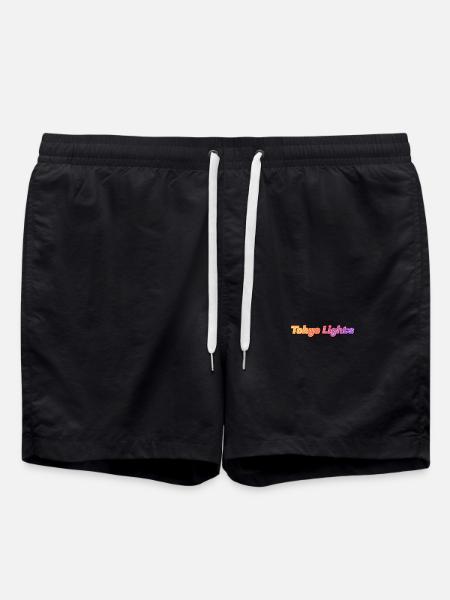 Tokyo Lights Neon Script - Swim Trunks - black