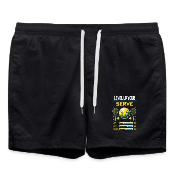 Enfants Tennis Level Up Your Serve Hoodie T-Shirt - Short de bain - noir - Devant - AI Model Male 185 light (185cm)
