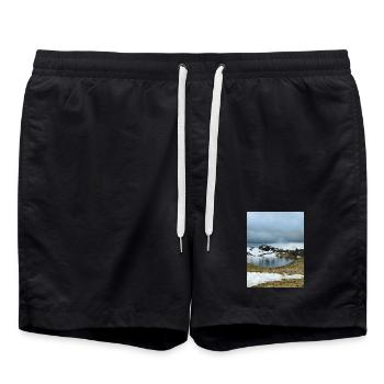 Lac rond en Oisans - Short de bain - noir - Devant - AI Model Male 185 light (185cm)