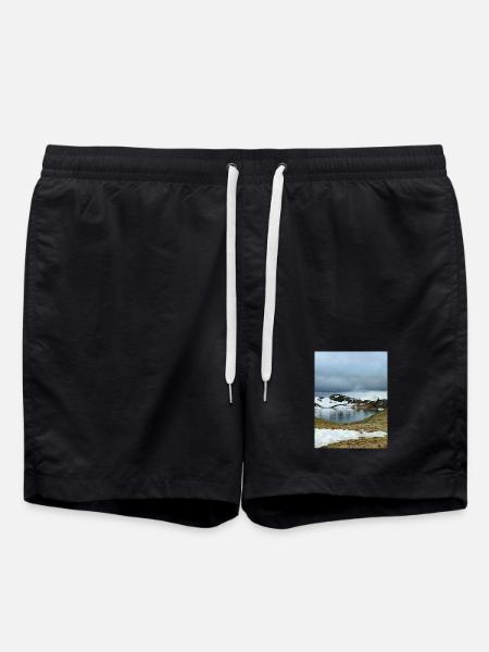 Round lake in Oisans - Swim Trunks - black
