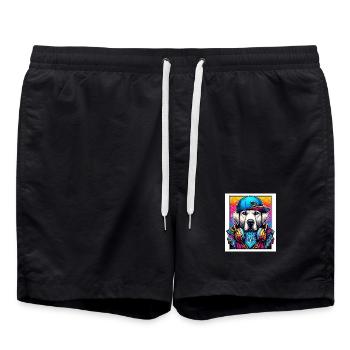 Hund - Badeshorts - Schwarz - Vorne - AI Model Male 185 light (185cm)