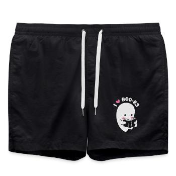 Ich liebe Boo-ks - Badeshorts - Schwarz - Vorne - AI Model Male 185 light (185cm)