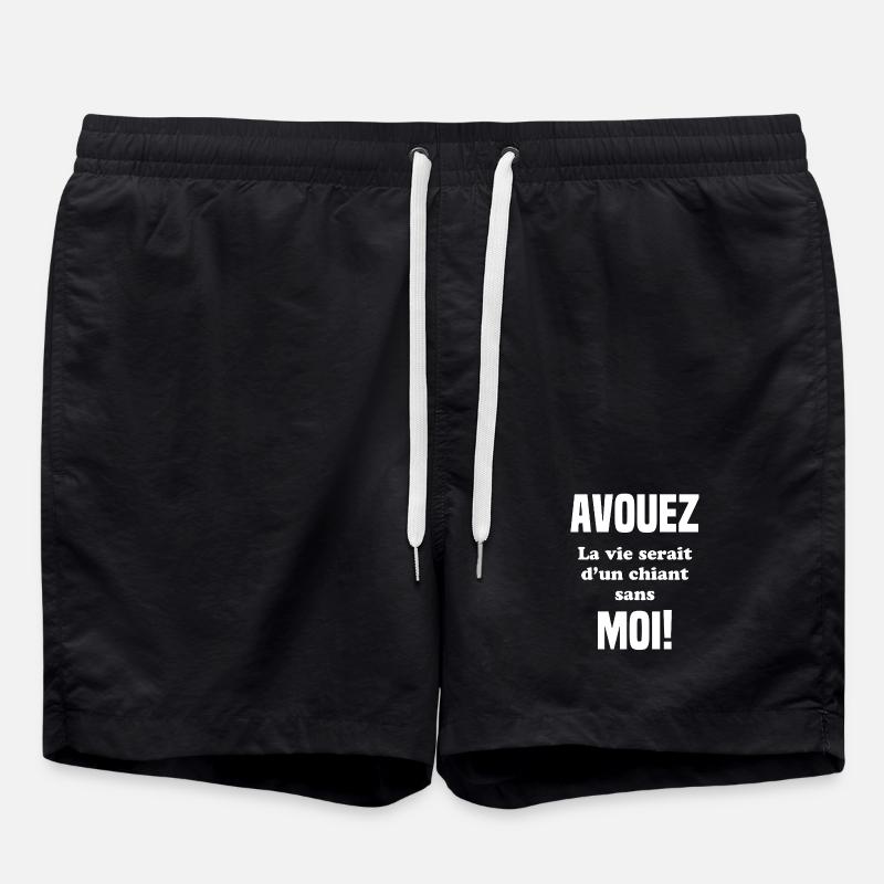 Geben Sie zu, dass das Leben scheiße wäre - Badeshorts - Schwarz