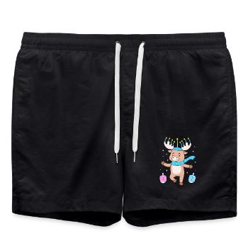 Hanoukka Hanoukka Hanoucca - Short de bain - noir - Devant - AI Model Male 185 light (185cm)