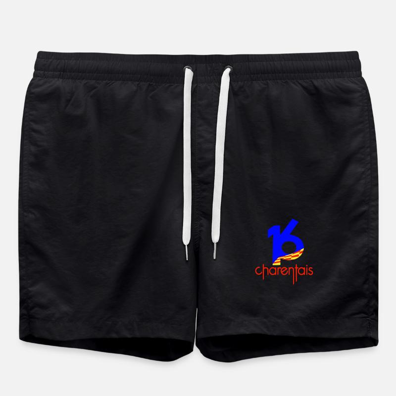 16 Charentais Blue Red - Swim Trunks - black