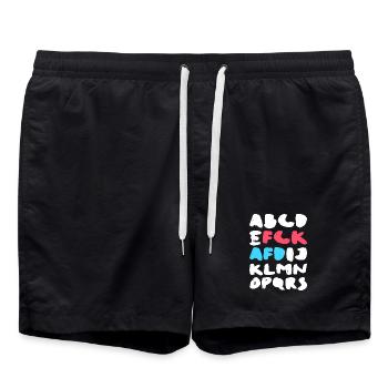 FCK AFD | Conception d’une déclaration politique - Short de bain - noir - Devant - AI Model Male 185 light (185cm)