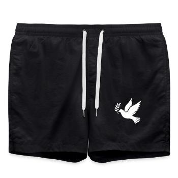 Colombe de la Paix - Short de bain - noir - Devant - AI Model Male 185 light (185cm)