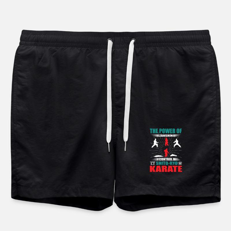 Shito-Ryu Karate Zanshin Design - Badeshorts - Schwarz