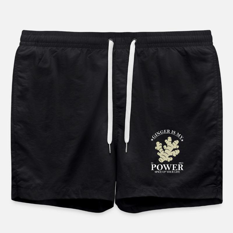 Ginger Is My Power Design - Swim Trunks - black