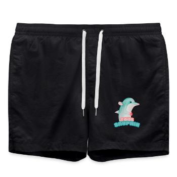 Sauphin - Short de bain - noir - Devant - AI Model Male 185 light (185cm)
