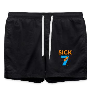 Sick Seven Meme Tee Six Seven - Short de bain - noir - Devant - AI Model Male 185 light (185cm)