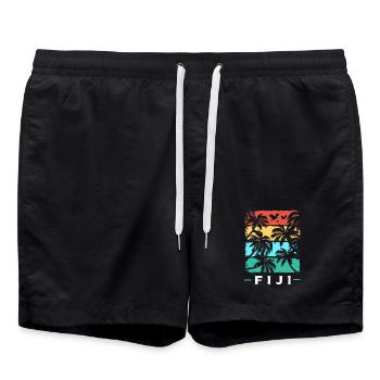 Fiji Fiji Fiji Fiji Fidschi Fidschi Fidschi - Badeshorts - Schwarz - Vorne - AI Model Male 185 light (185cm)