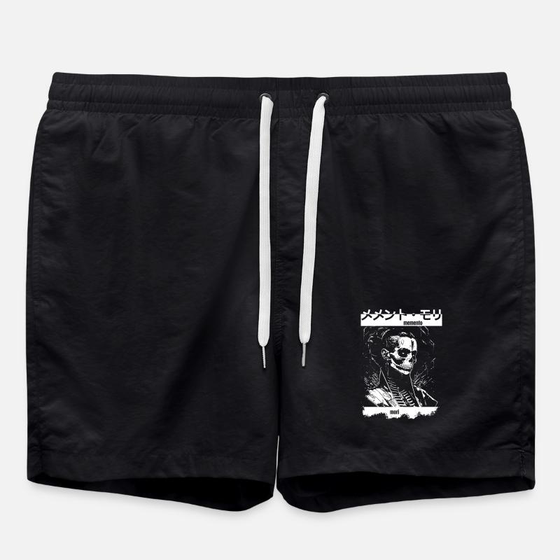 Memento Mori Skeleton - Swim Trunks - black