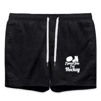 J'peux pas j'ai Hockey - Short de bain - noir - Devant - AI Model Male 185 light (185cm)