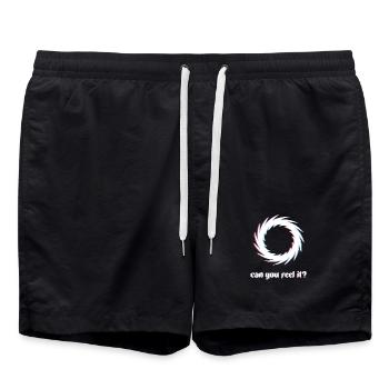 Can You Feel It Spirale - Badeshorts - Schwarz - Vorne - AI Model Male 185 light (185cm)