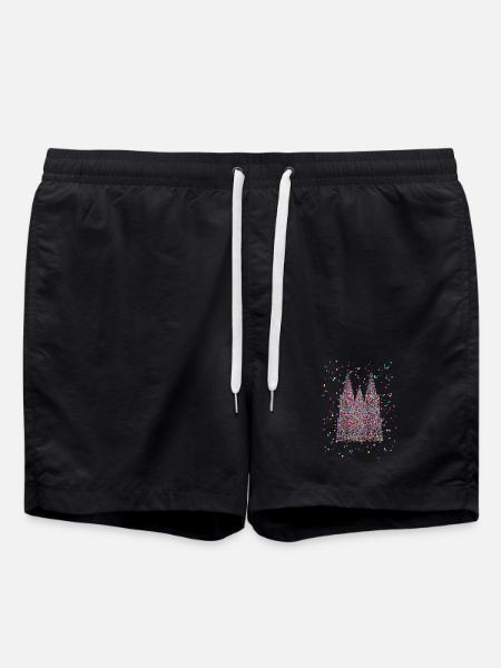 Cologne Cathedral Carnival Carnival Confetti Costume - Swim Trunks - black