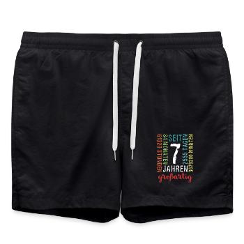 Parfait pour 7 ans - anniversaire sept ans 7. - Short de bain - noir - Devant - AI Model Male 185 light (185cm)
