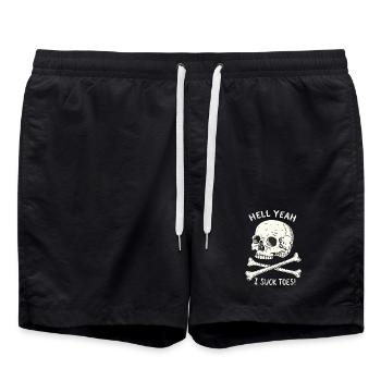 Fétichisme des orteils du crâne et des os - Short de bain - noir - Devant - AI Model Male 185 light (185cm)