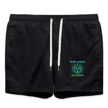 Mode padel activé - Short de bain - noir - Devant - AI Model Male 185 light (185cm)
