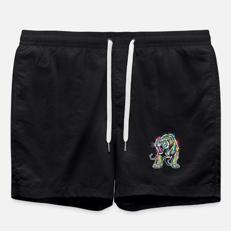 Neon Tiger Artistic Force - Swim Trunks - black
