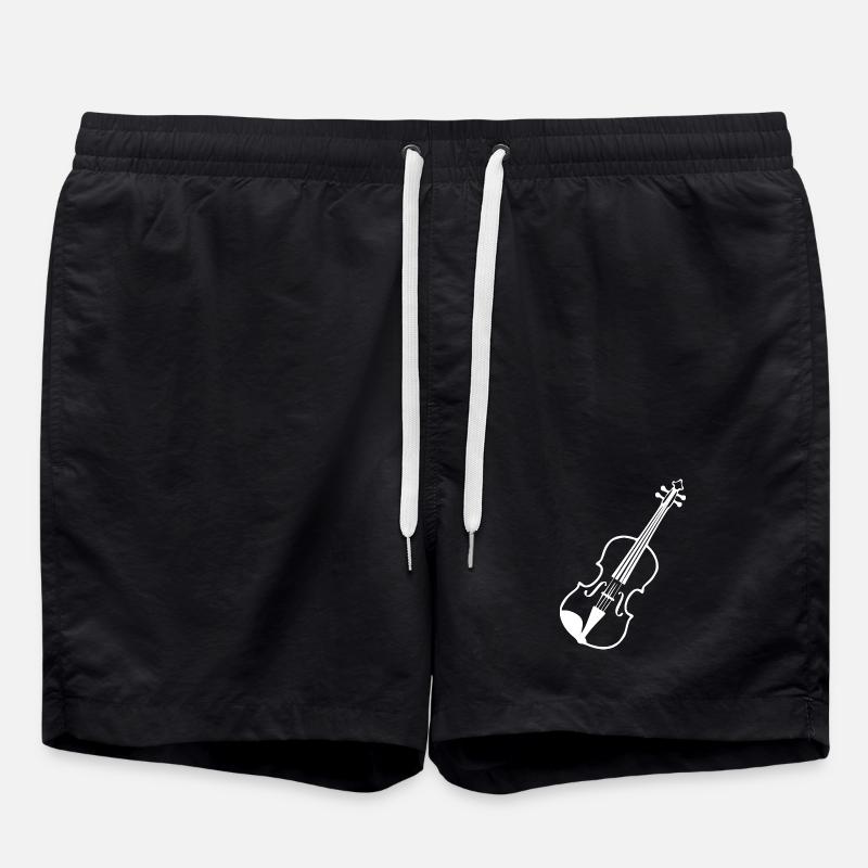 Violin Violin Music - Swim Trunks - black