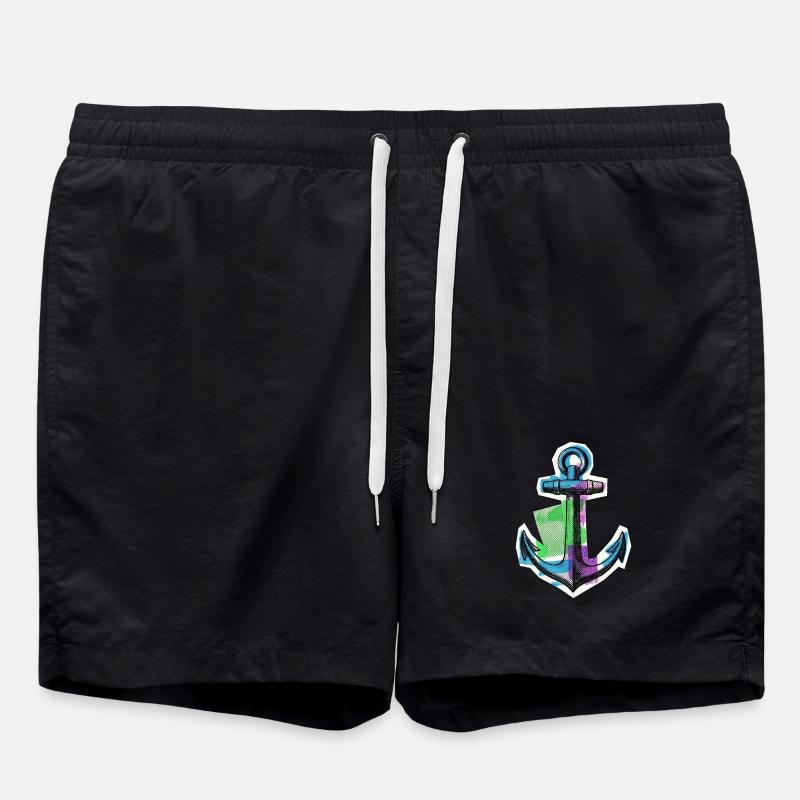 Sailor Seafarer Captain - Swim Trunks - black
