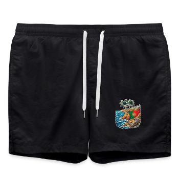 Portugal Küste Flagge - Badeshorts - Schwarz - Vorne - AI Model Male 185 light (185cm)