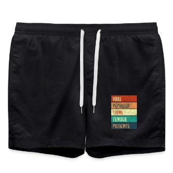 Pêcheur Passion Rivière - Short de bain - noir - Devant - AI Model Male 185 light (185cm)