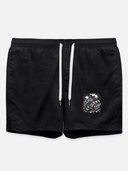 Motor Tuning Schrauber Motorsport Design - Badeshorts - Schwarz