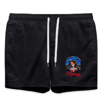 Dominican Republic Flag Dom Rep Pride - Swim Trunks - black - Front - AI Model Male 185 light (185cm)