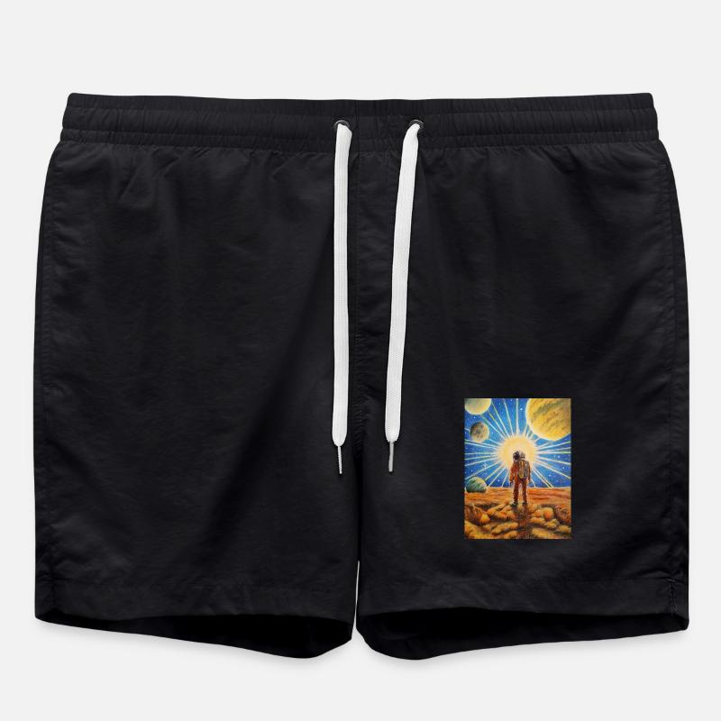Astronaut on Mars - Swim Trunks - black