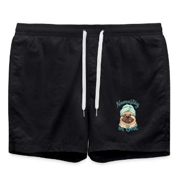Namastay au lit - Lazy Dog - Short de bain - noir - Devant - AI Model Male 185 light (185cm)