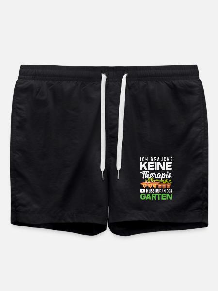 Keine Therapie Nur Garten - Badeshorts - Schwarz
