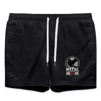 Metal Mom Raven Gift Heavy Metal Woman - Badeshorts - Schwarz - Vorne - AI Model Male 185 light (185cm)