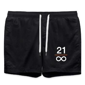 bitcoin digital money store of value finance - Swim Trunks - black - Front - AI Model Male 185 light (185cm)