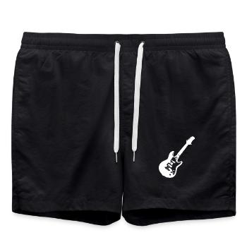 Guitariste Guitar Music Gift - Short de bain - noir - Devant - AI Model Male 185 light (185cm)