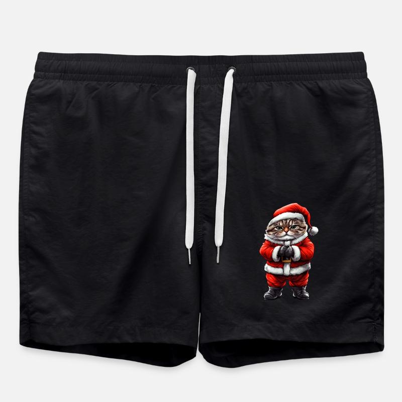 Cats Christmas - Swim Trunks - black