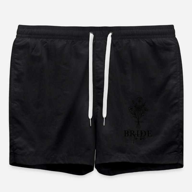 Bride to be - Flowers - Badeshorts - Schwarz