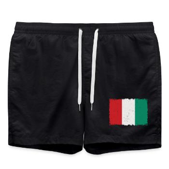 Grunge Italy Flag - Swim Trunks - black - Front - AI Model Male 185 light (185cm)