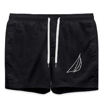 Elegant sails for cool captains and skippers - Swim Trunks - black - Front - AI Model Male 185 light (185cm)